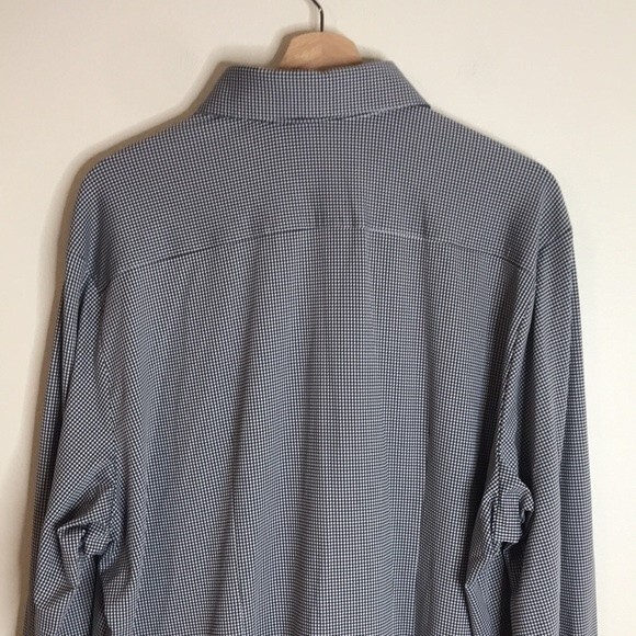 Mizzen+Main Leeward Label Trim Fit Long Sleeve Button Shirt Men's XL Gray - Picture 11 of 13